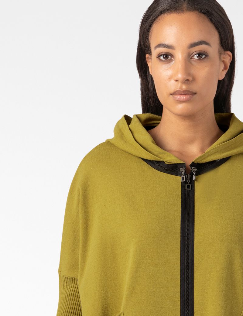 Sarah Pacini Kapuzenstrickjacke – Viskose-Stretch