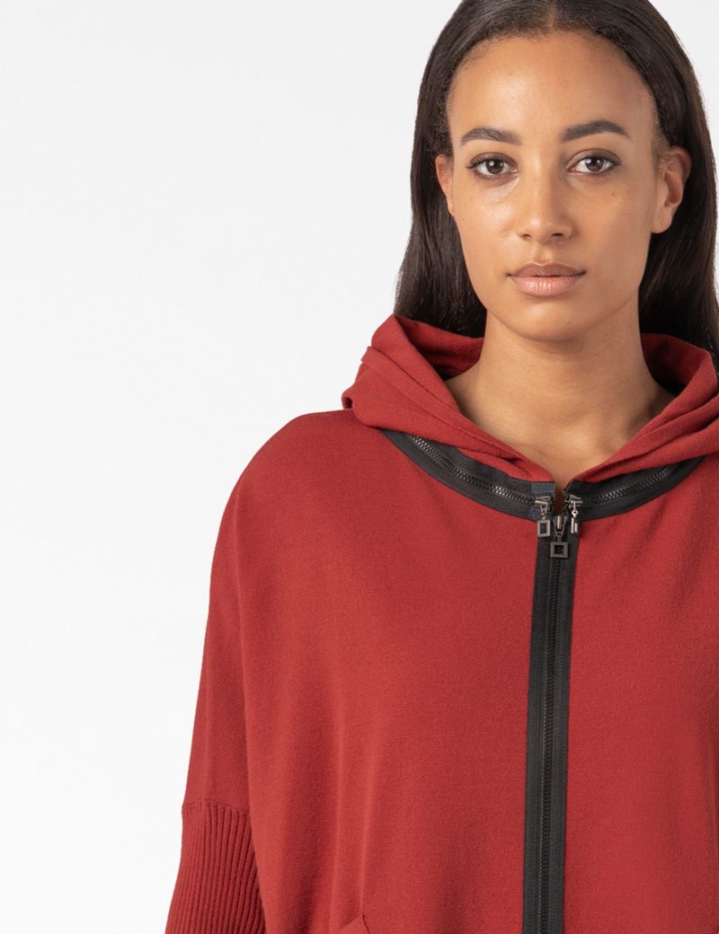 Sarah Pacini Hooded cardigan – viscose stretch
