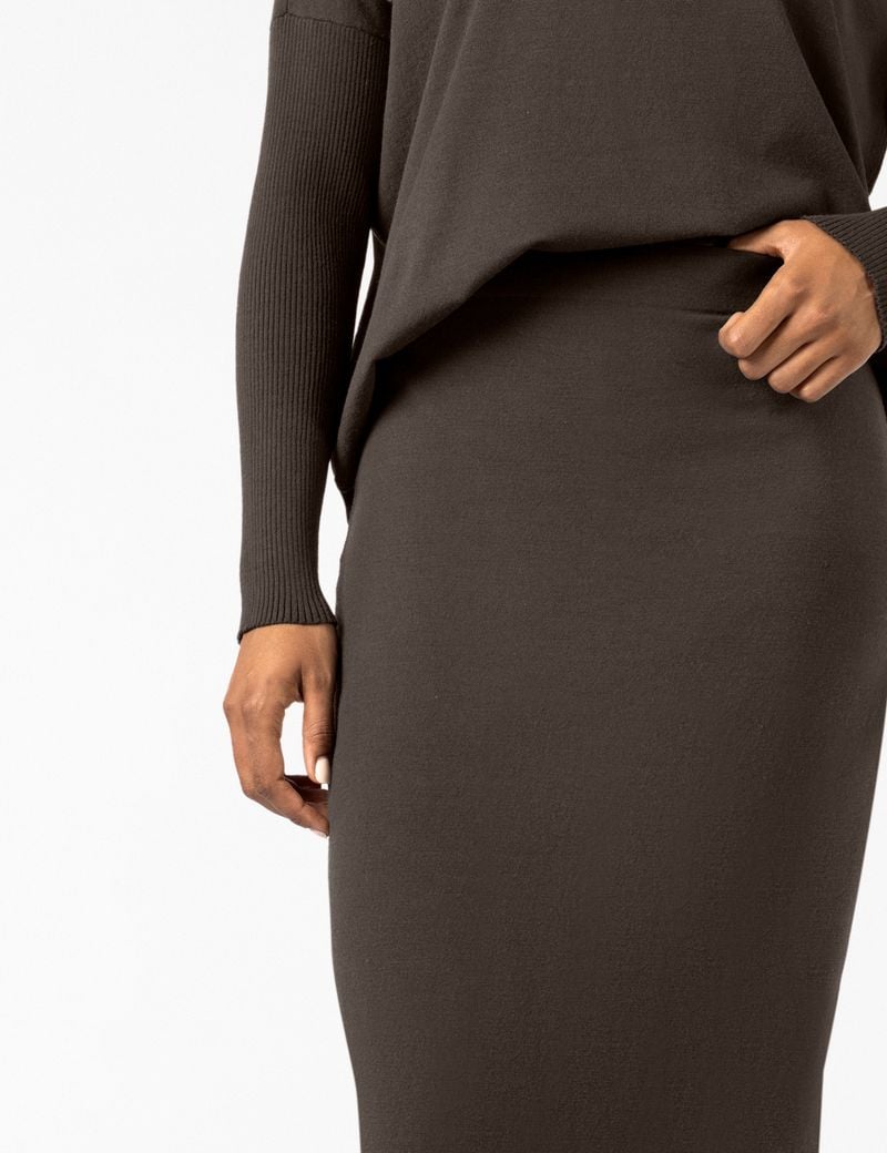 Sarah Pacini Gebreide maxi-rok – viscose stretch
