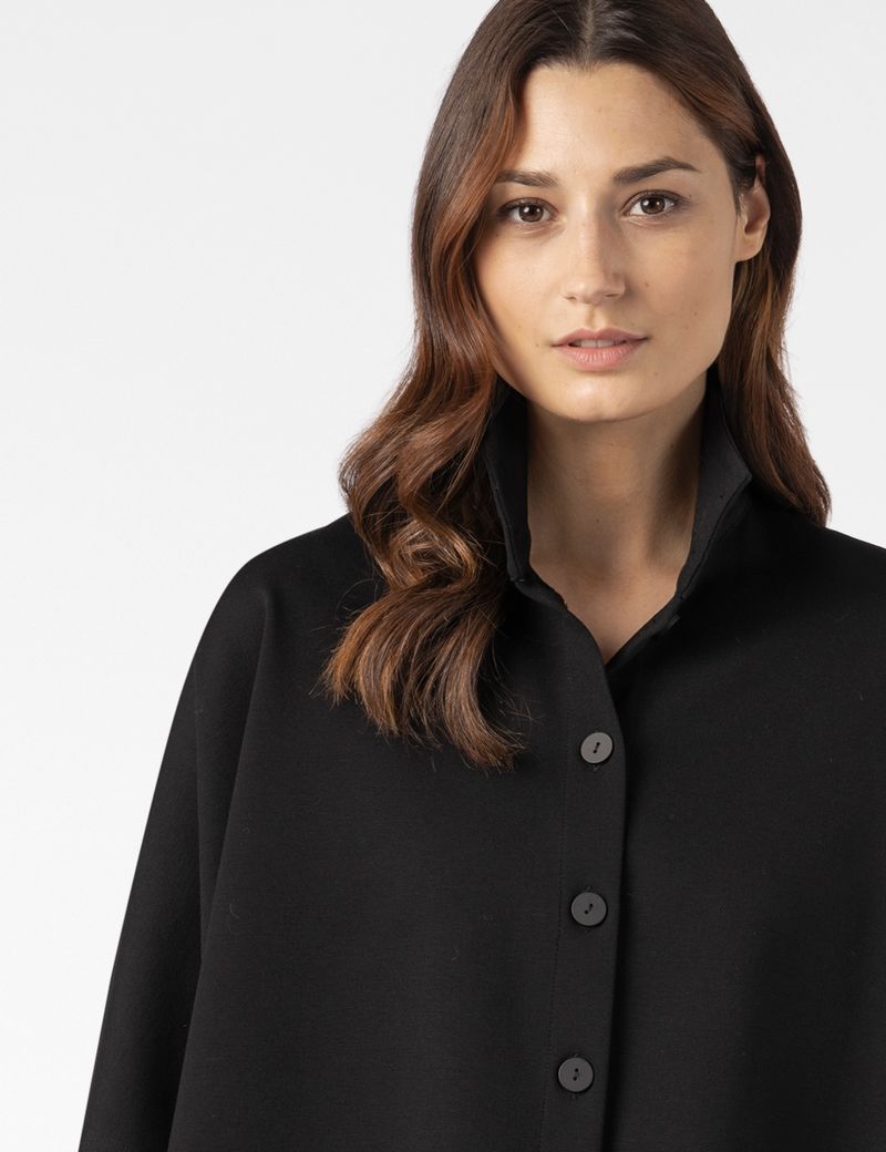 Sarah Pacini PONCHO WITH REMOVABLE MITTENS – STRETCH JERSEY
