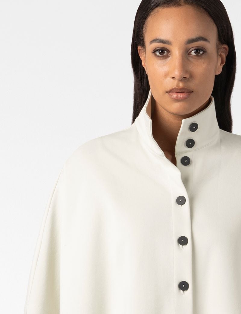 Sarah Pacini PONCHO WITH REMOVABLE MITTENS – STRETCH JERSEY