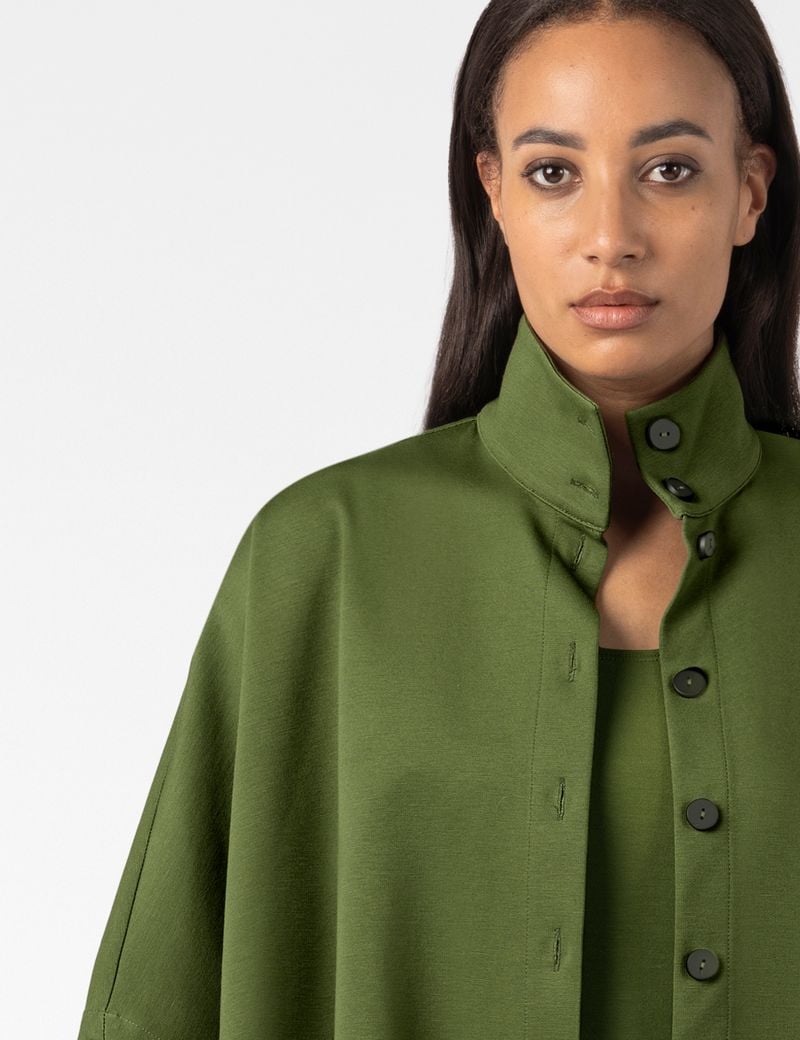 Sarah Pacini PONCHO MET AFNEEMBARE WANTEN – STRETCH JERSEY