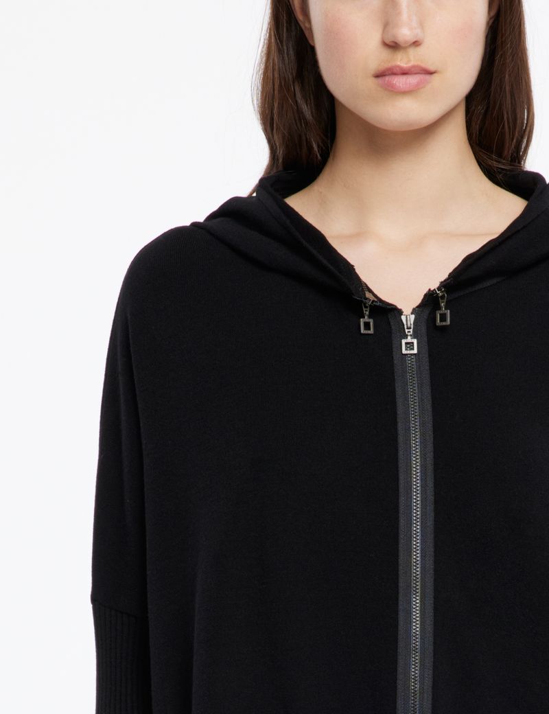 Sarah Pacini Vest met kap – viscose stretch