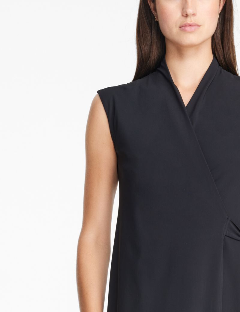 Sarah Pacini Maxi-Wickelkleid – Techno-Stoff