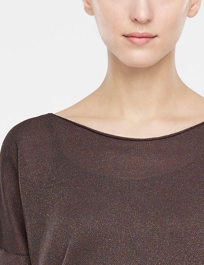 Sarah Pacini Long sweater with boat neckline