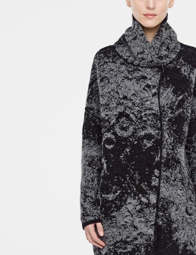 Sarah Pacini Jacquard long cardigan