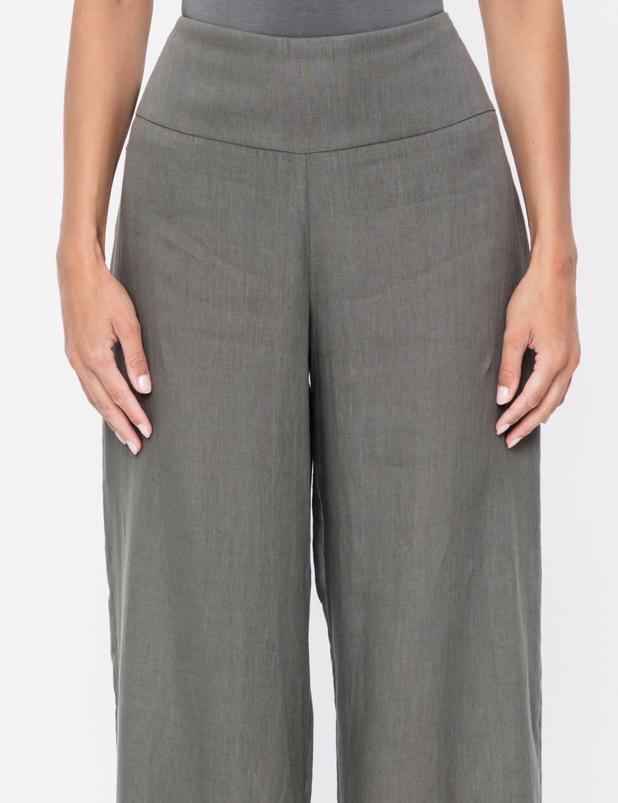 Sarah Pacini WIDE-LEG LINEN PANTS