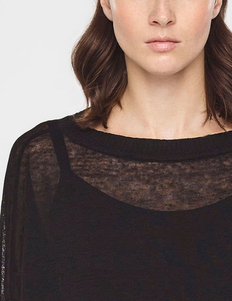 Sarah Pacini PULL LONG EN LIN - GRANDE POCHE
