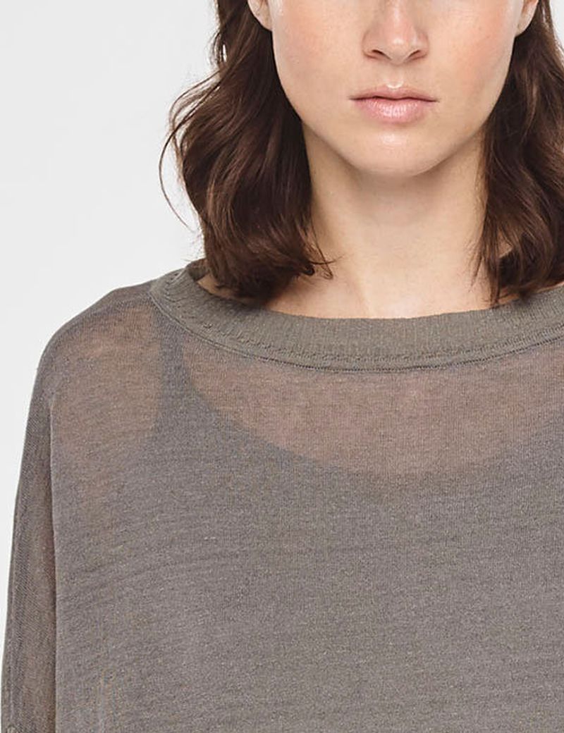 Sarah Pacini PULL LONG EN LIN - GRANDE POCHE
