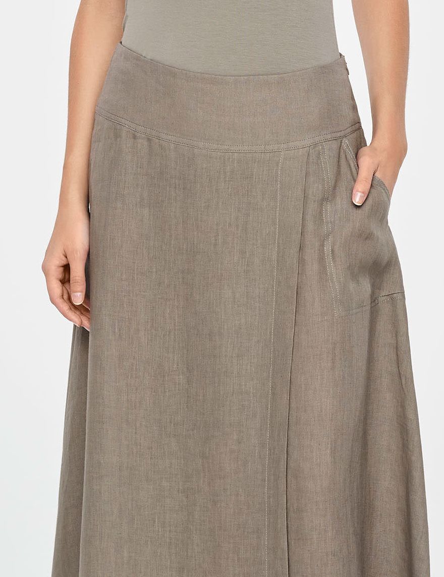 Sarah Pacini MAXI-WICKELROCK LEINEN