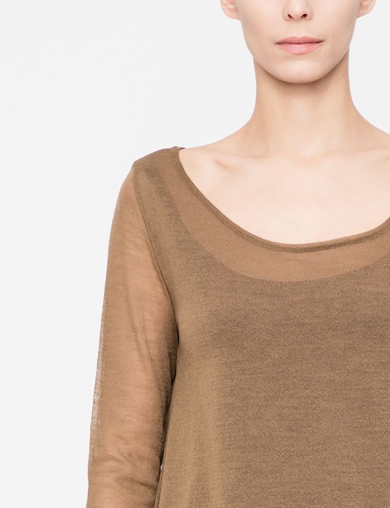 Sarah Pacini PULL ÉVASÉ - VOILE DE MÉRINOS
