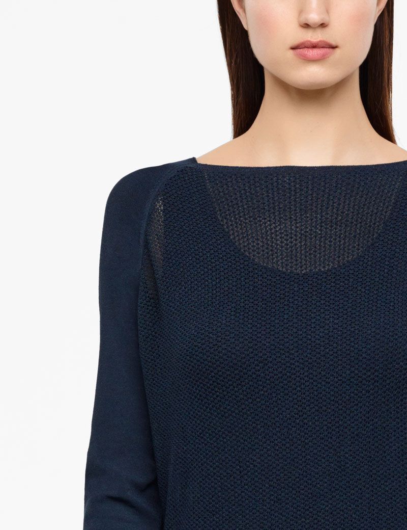 Sarah Pacini MESH-SWEATER - RAGLANÄRMEL
