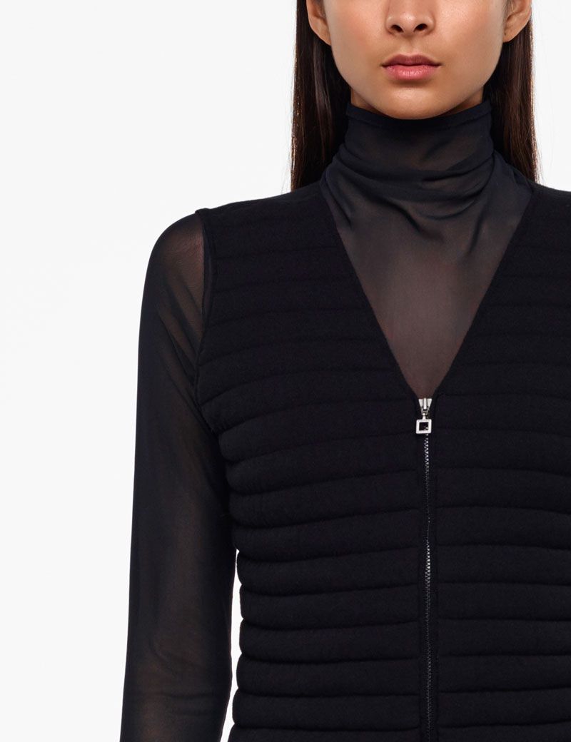 Sarah Pacini PADDED CARDIGAN - SLEEVELESS