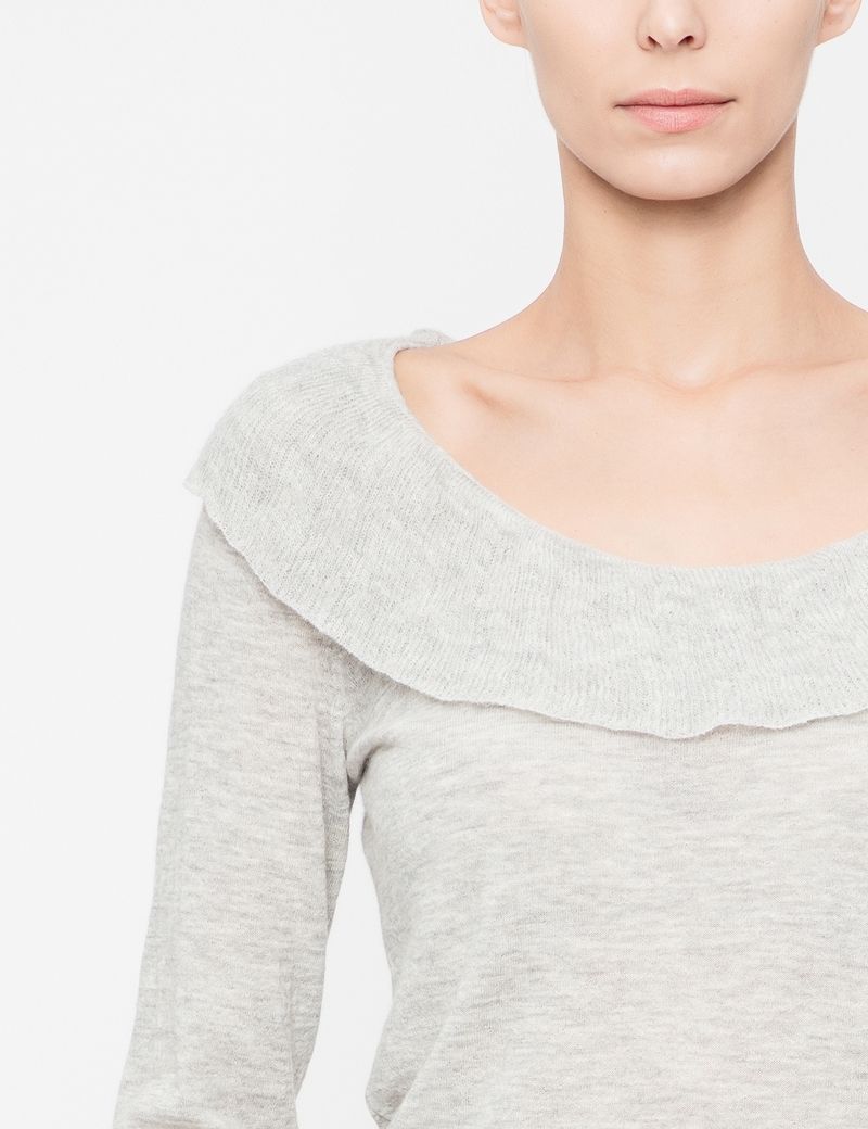 Sarah Pacini Sweater - flounce neckline