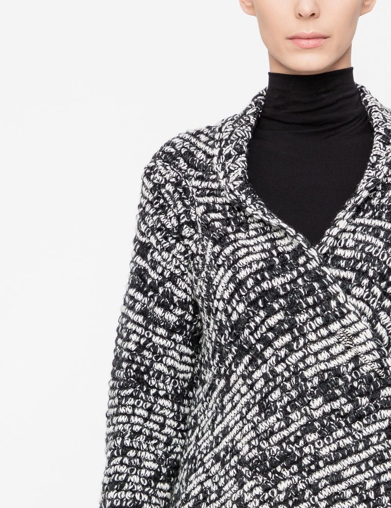 Sarah Pacini Cardigan - asymmetric hem