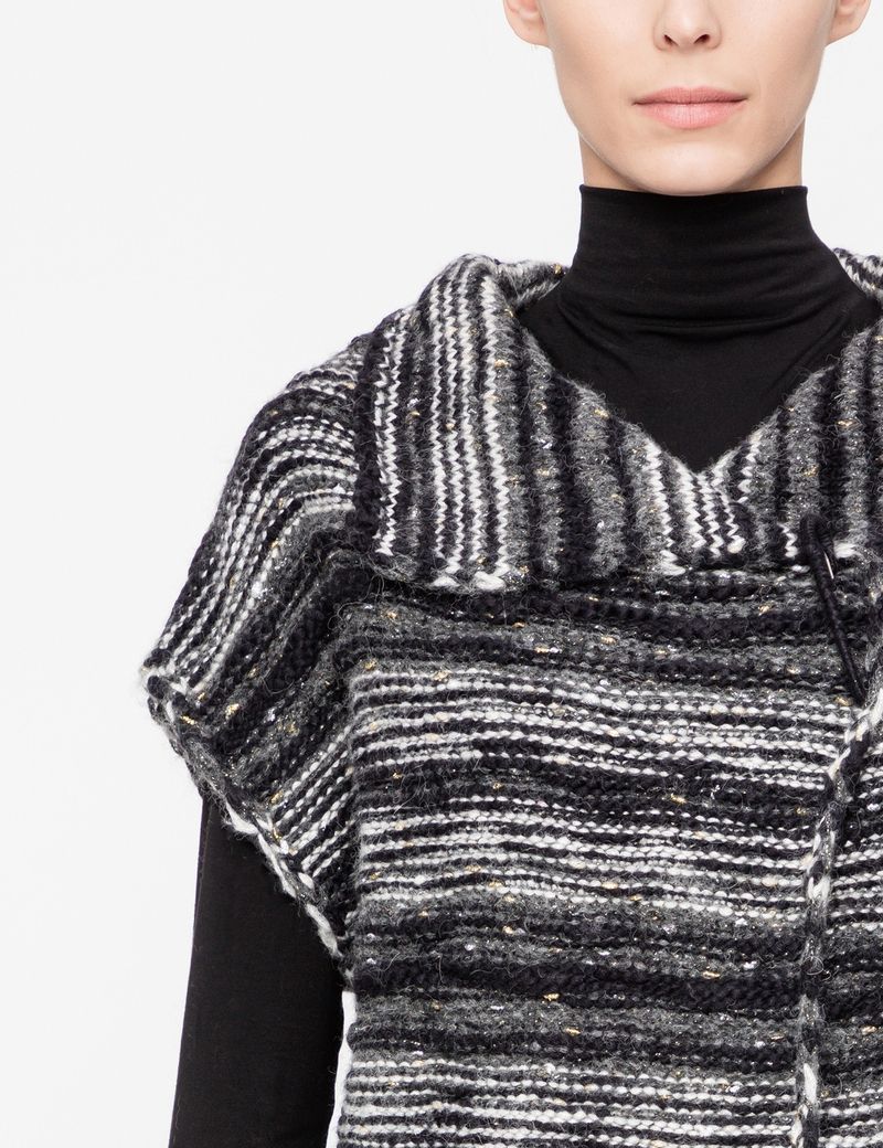 Sarah Pacini Wool cardigan - shimmering stripes
