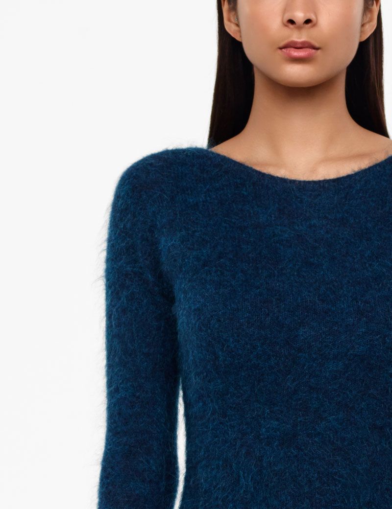 Sarah Pacini MOHAIR-MERINO-SWEATER - SCHIMMERNDER STRICK