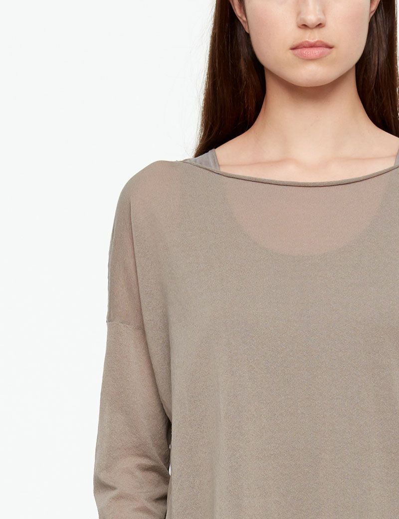 Sarah Pacini COTTON SWEATER - POUCH POCKET