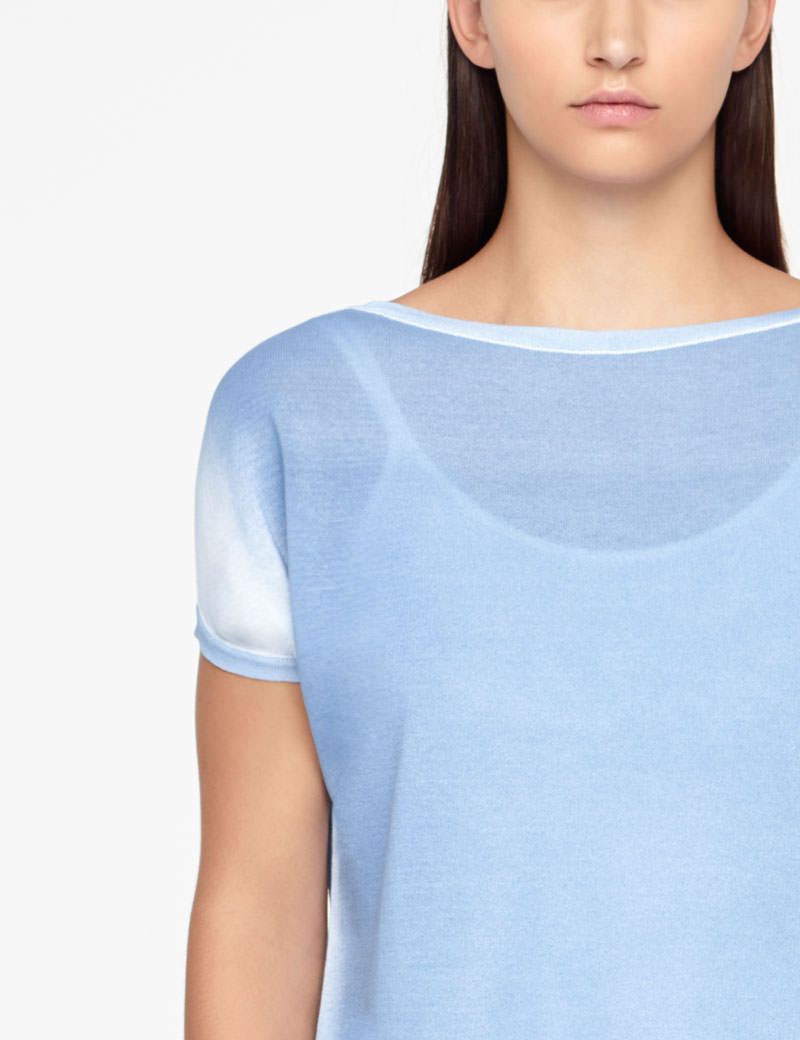 Sarah Pacini GRADIENT SWEATER - CAP SLEEVES