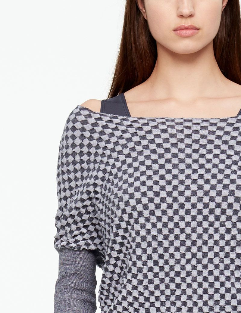 Sarah Pacini PULL EN COTON - DAMIER