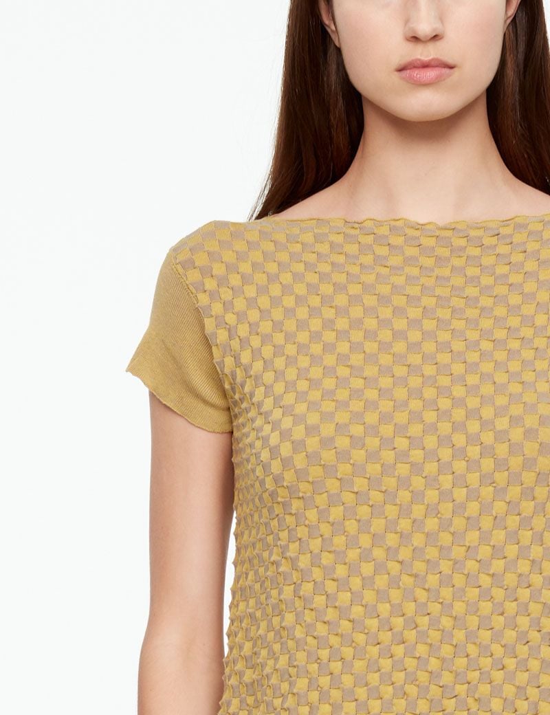 Sarah Pacini PULLOVER - MAKO COTTON IN SCHACHBRETT OPTIK