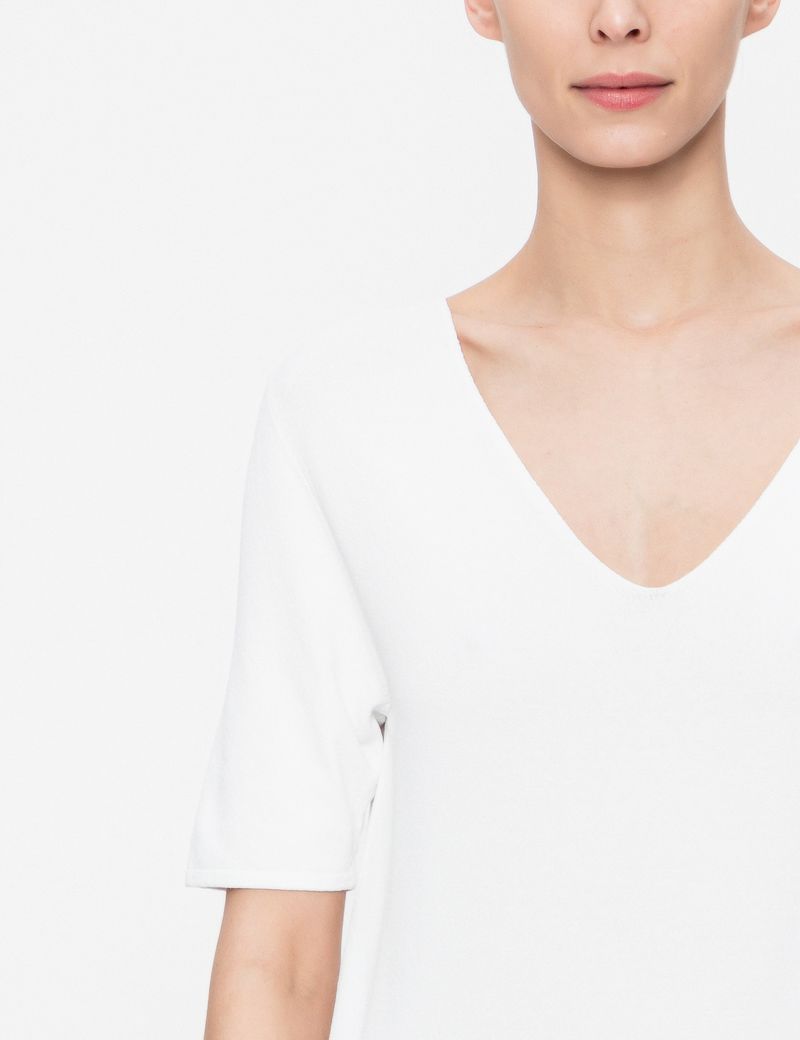 Sarah Pacini PULL COL V - POCHE APPLIQUÉE