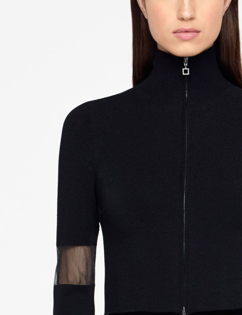 Sarah Pacini CARDIGAN - DÉTAILS TRANSLUCIDES