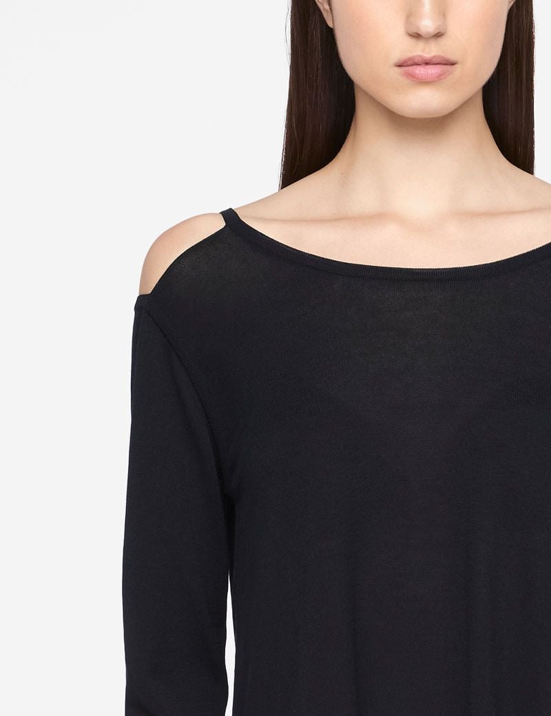 Sarah Pacini LANGER SWEATER - MAKO-BAUMWOLLE