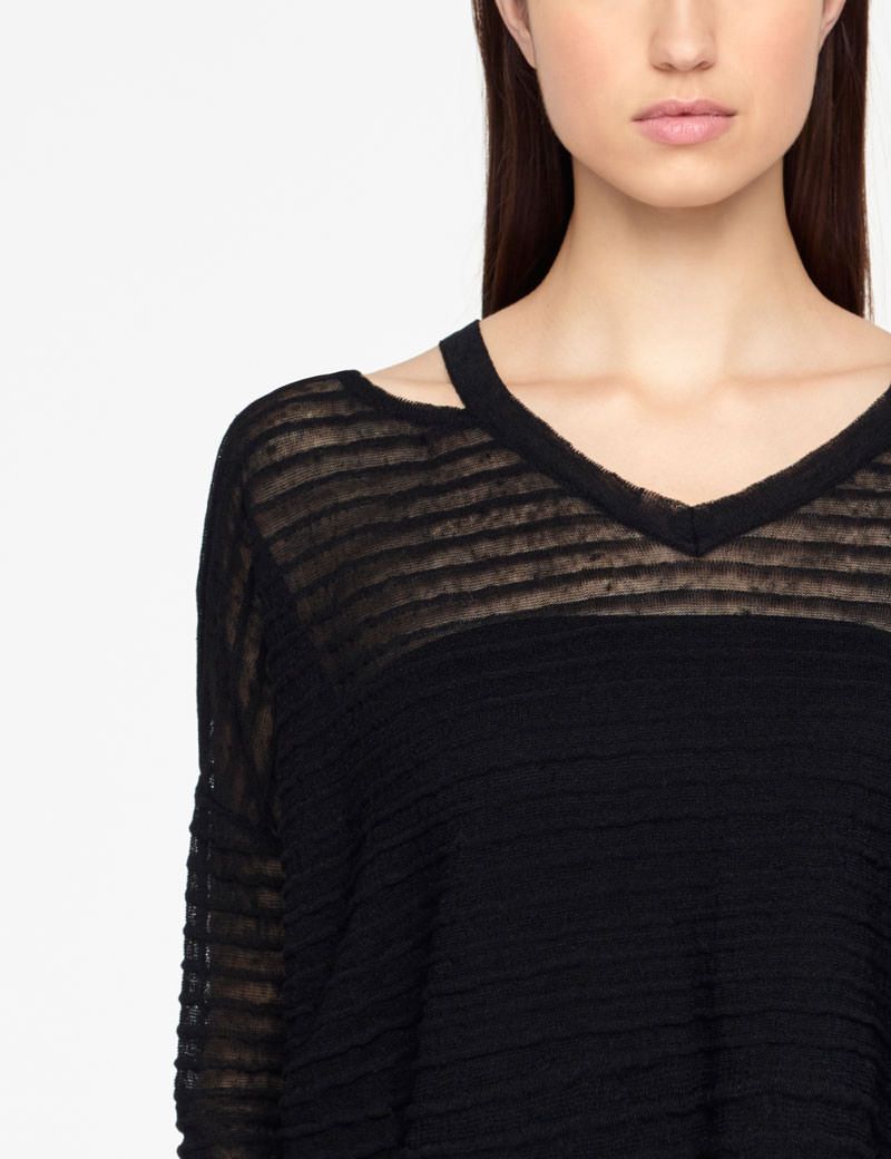 Sarah Pacini LINEN SWEATER - RELIEF