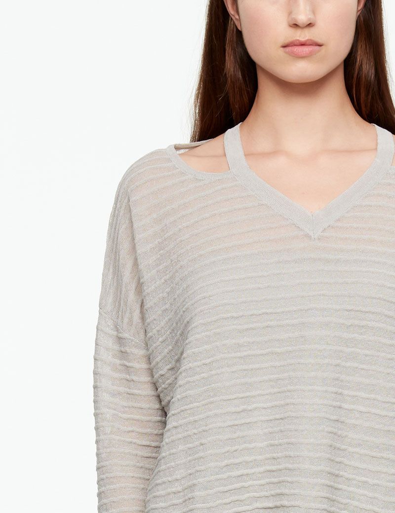 Sarah Pacini PULL EN LIN - RELIEF