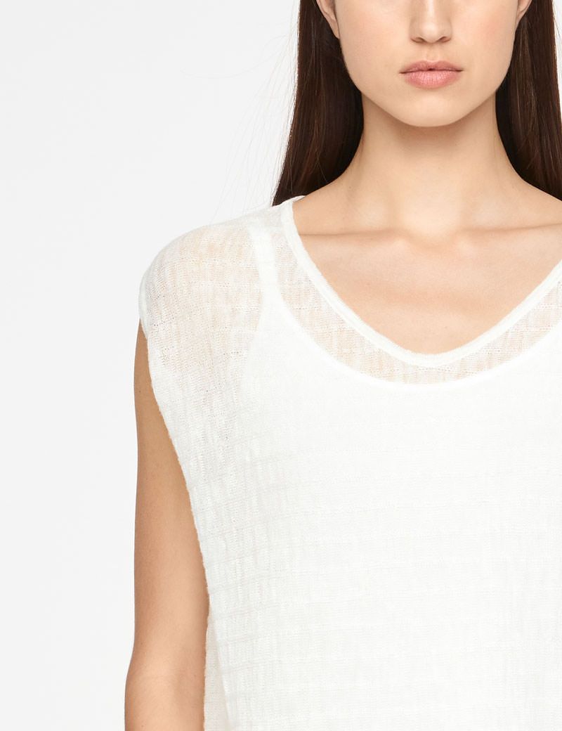 Sarah Pacini LEINEN-SWEATER - GESTREIFT