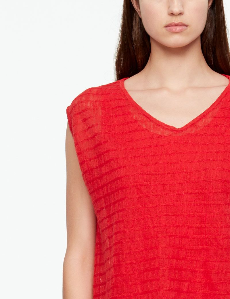 Sarah Pacini LEINEN-SWEATER - GESTREIFT