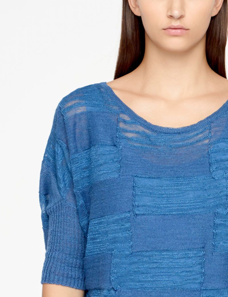 Sarah Pacini LEINEN-SWEATER - HALBE ÄRMEL