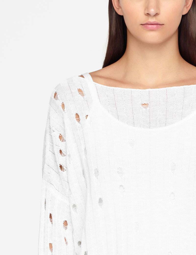 Sarah Pacini PULL EN LIN - MAILLE AJOURÉE