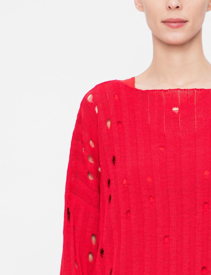 Sarah Pacini PULL EN LIN - MAILLE AJOURÉE