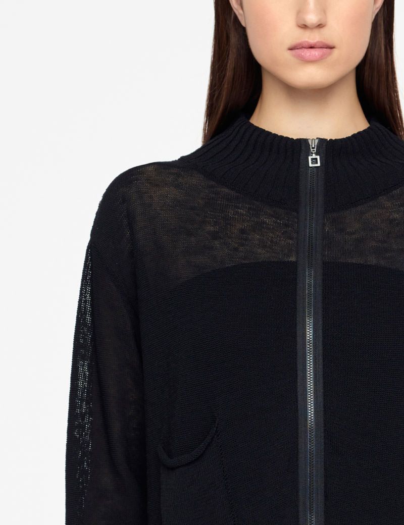 Sarah Pacini LINEN CARDIGAN - PATCH POCKETS