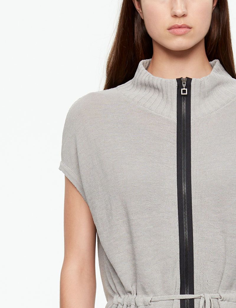 Sarah Pacini LEINEN CARDIGAN MIT RIEMEN GUERTEL