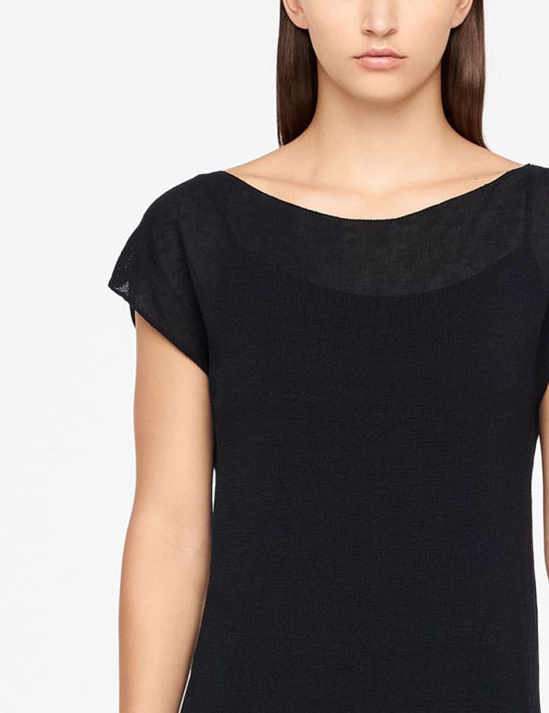 Sarah Pacini LINEN DRESS - CAP SLEEVES