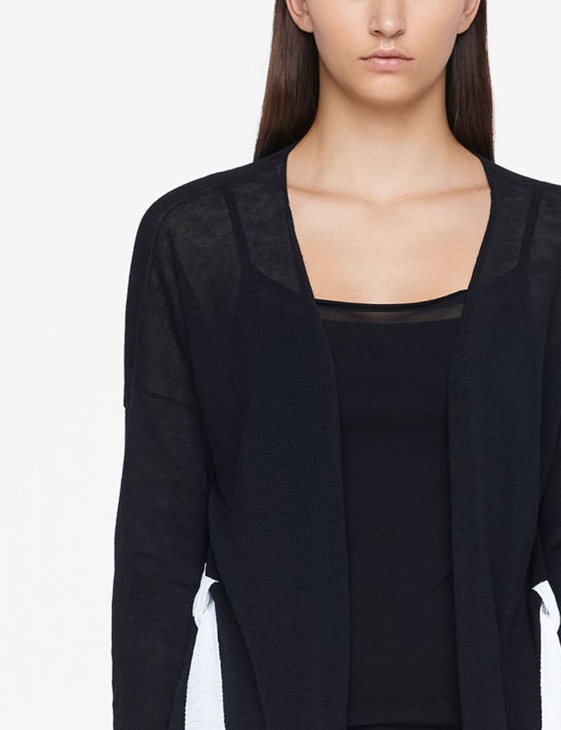 Sarah Pacini LINNEN CARDIGAN - LANGE MOUWEN