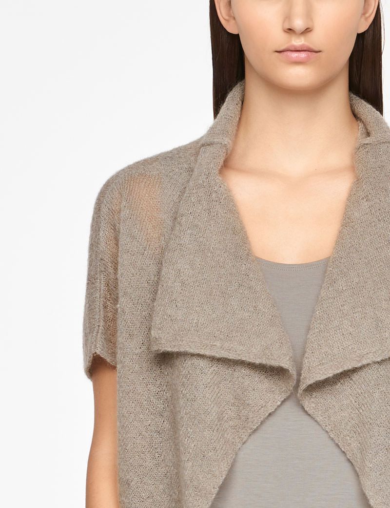 Sarah Pacini CROPPED MOHAIR CARDIGAN
