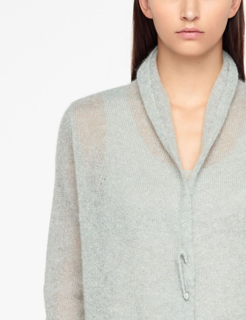 Sarah Pacini LONG MOHAIR CARDIGAN