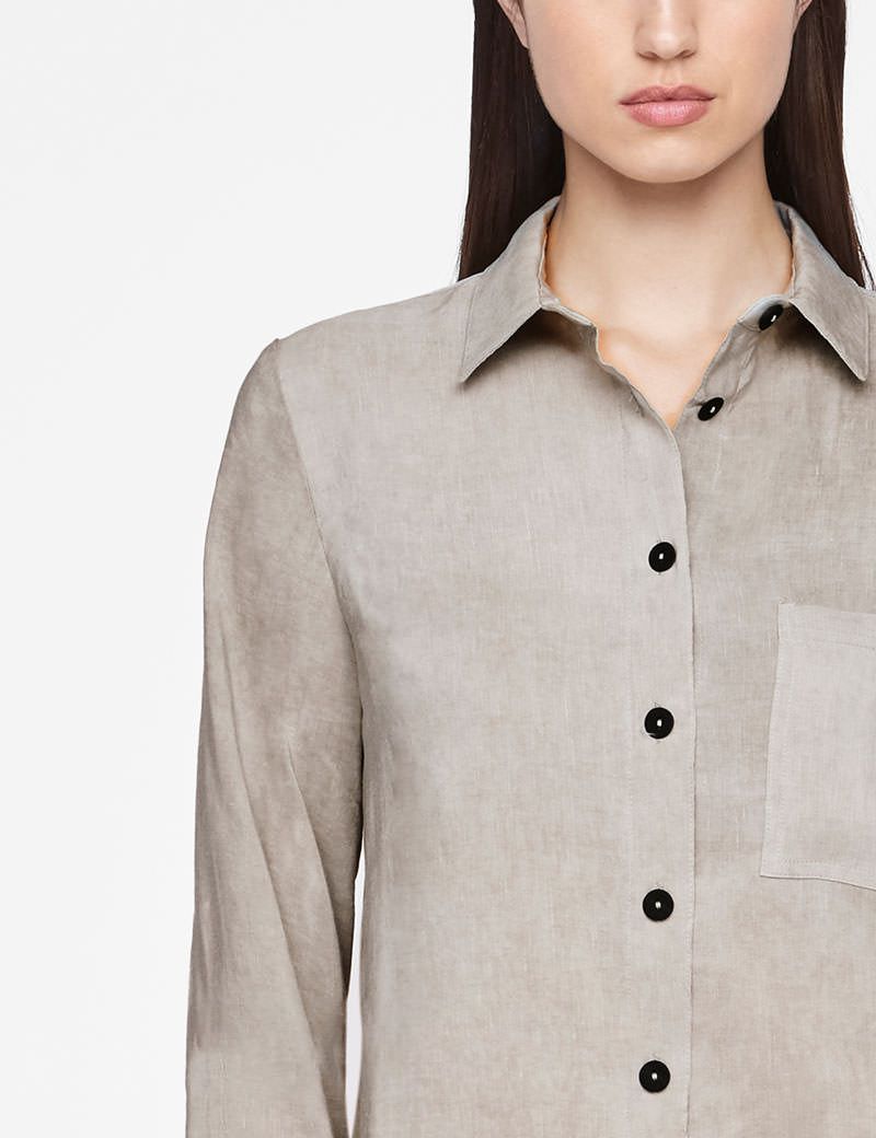 Sarah Pacini CHEMISE EN LIN - OURLET ARRONDI