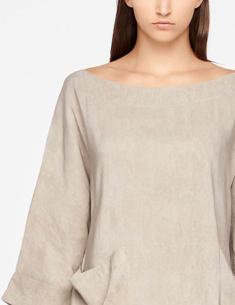 Sarah Pacini LINEN DRESS - MAXI