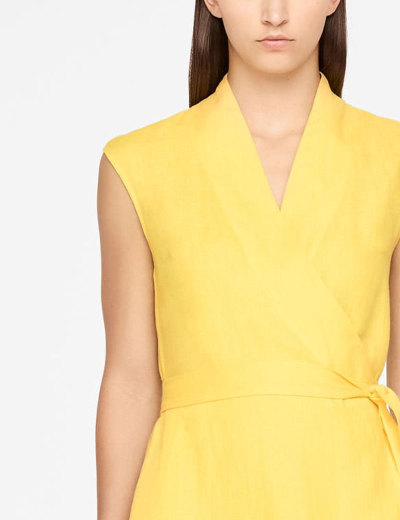 Sarah Pacini WICKELKLEID AUS LEINEN - MAXI