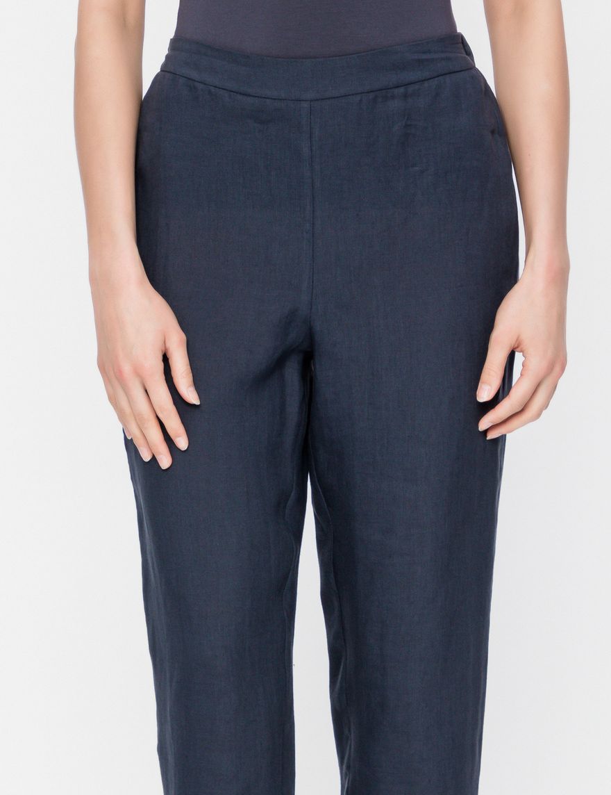 Sarah Pacini PANTALON CAPRI - LIN NATUREL