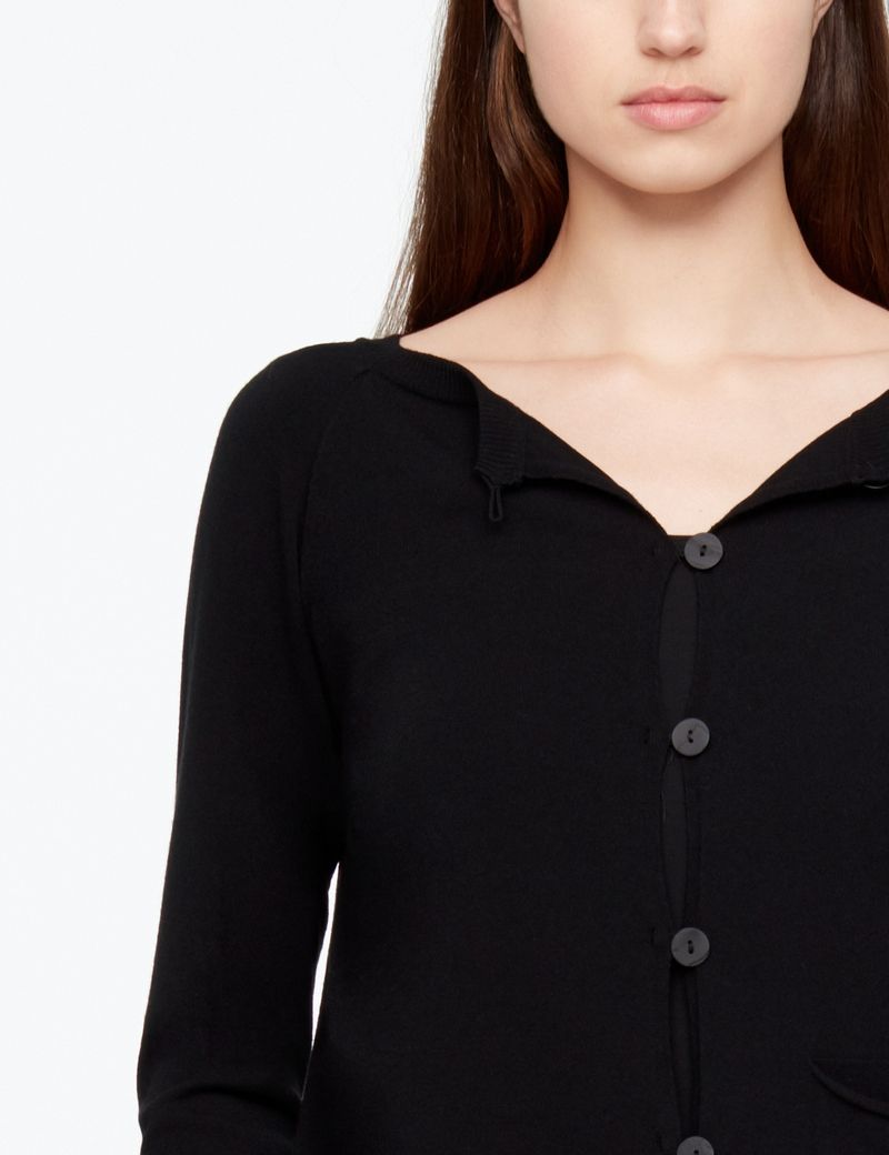 Sarah Pacini CARDIGAN - TRANSPARENTE DETAILS