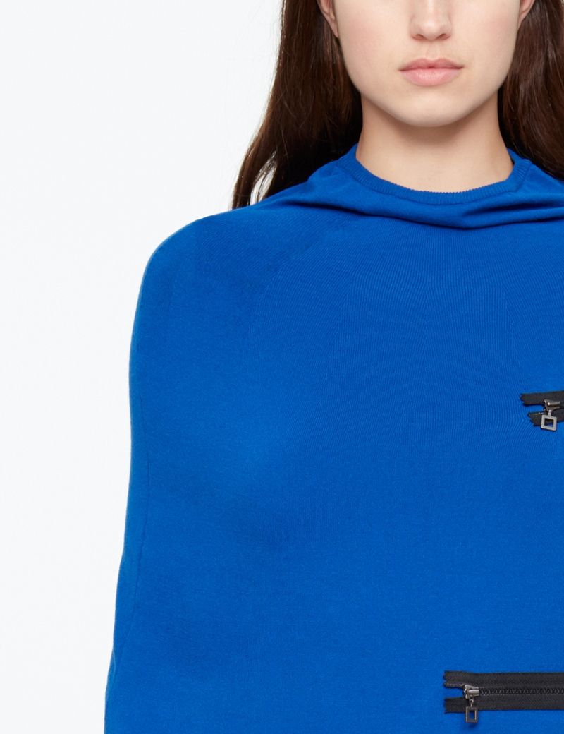 Sarah Pacini PONCHO - REIßVERSCHLUSSDETAIL