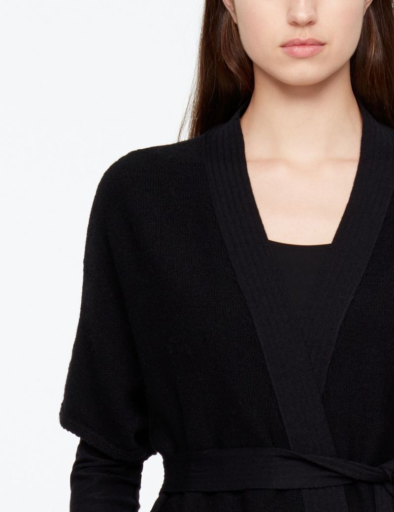 Sarah Pacini FEINER WOLLCARDIGAN - GÜRTEL