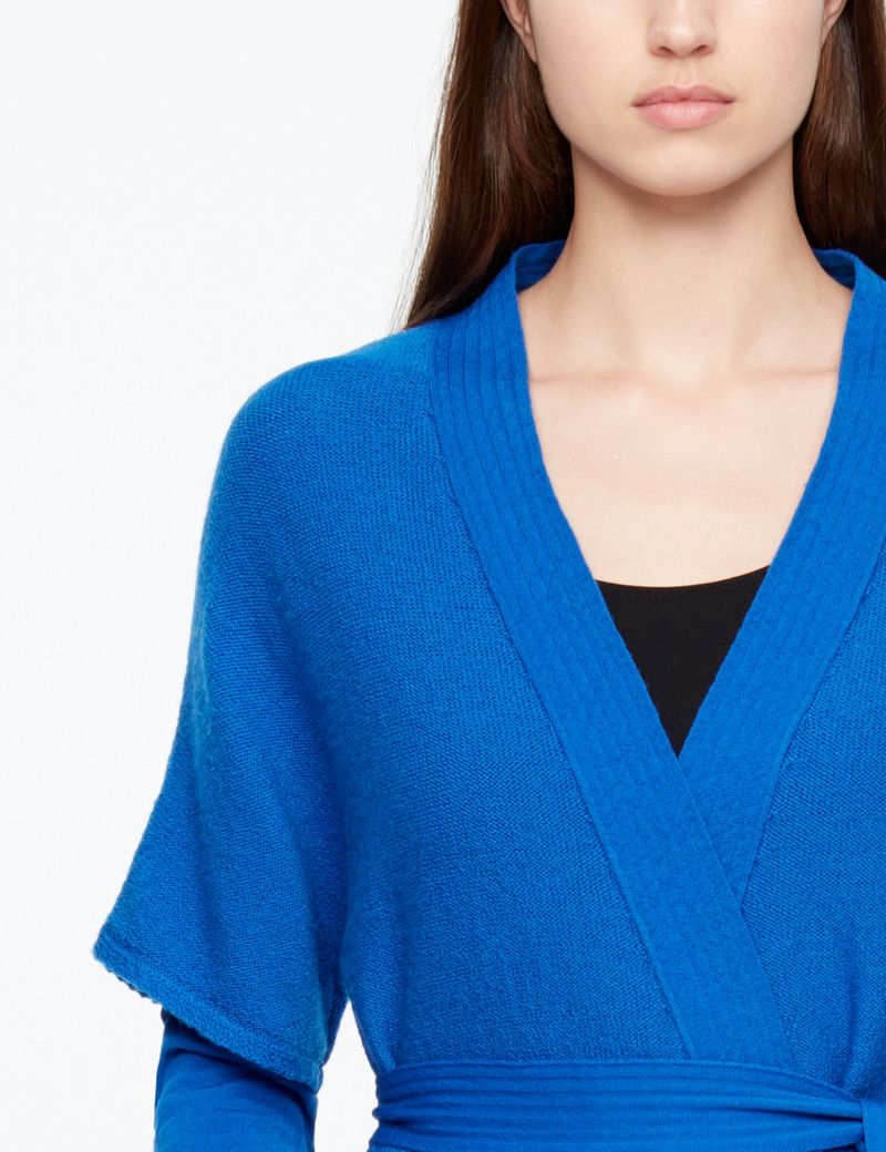 Sarah Pacini FEINER WOLLCARDIGAN - GÜRTEL
