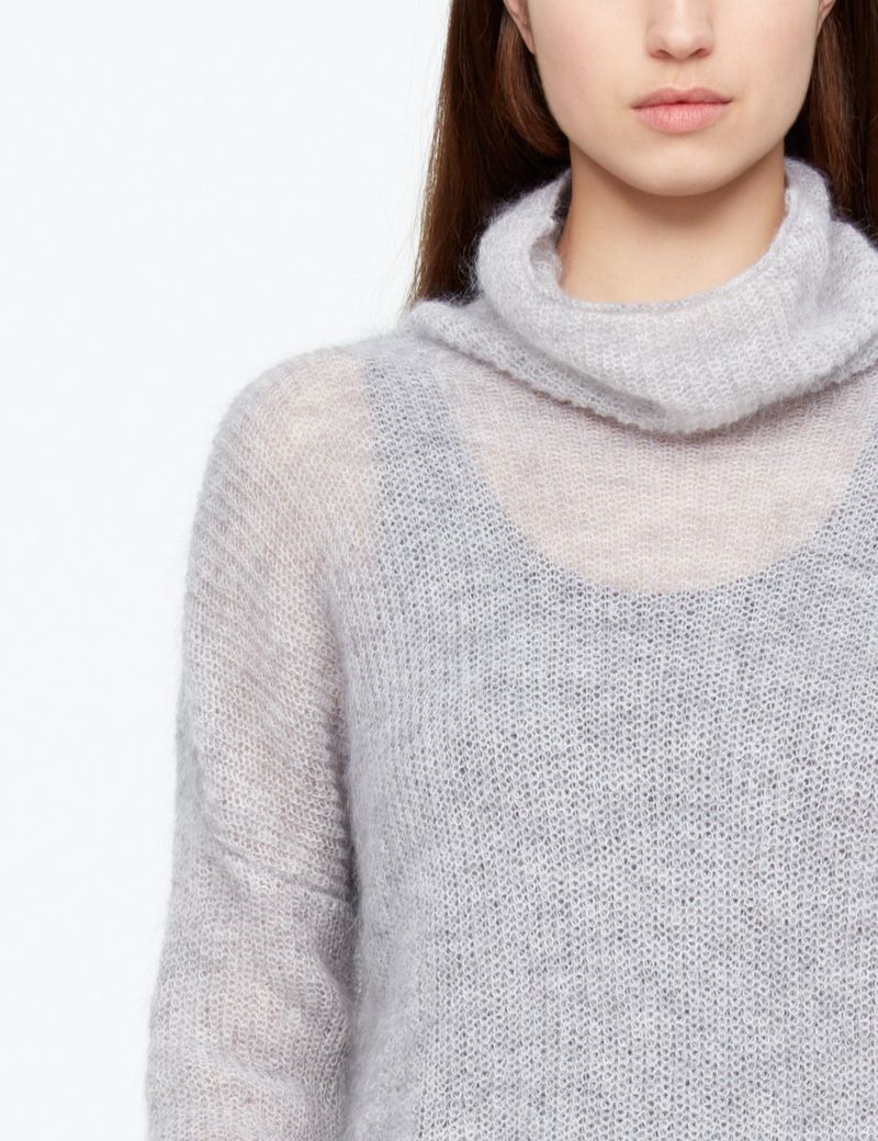 Sarah Pacini MOHAIR-PULLOVER - STEHKRAGEN